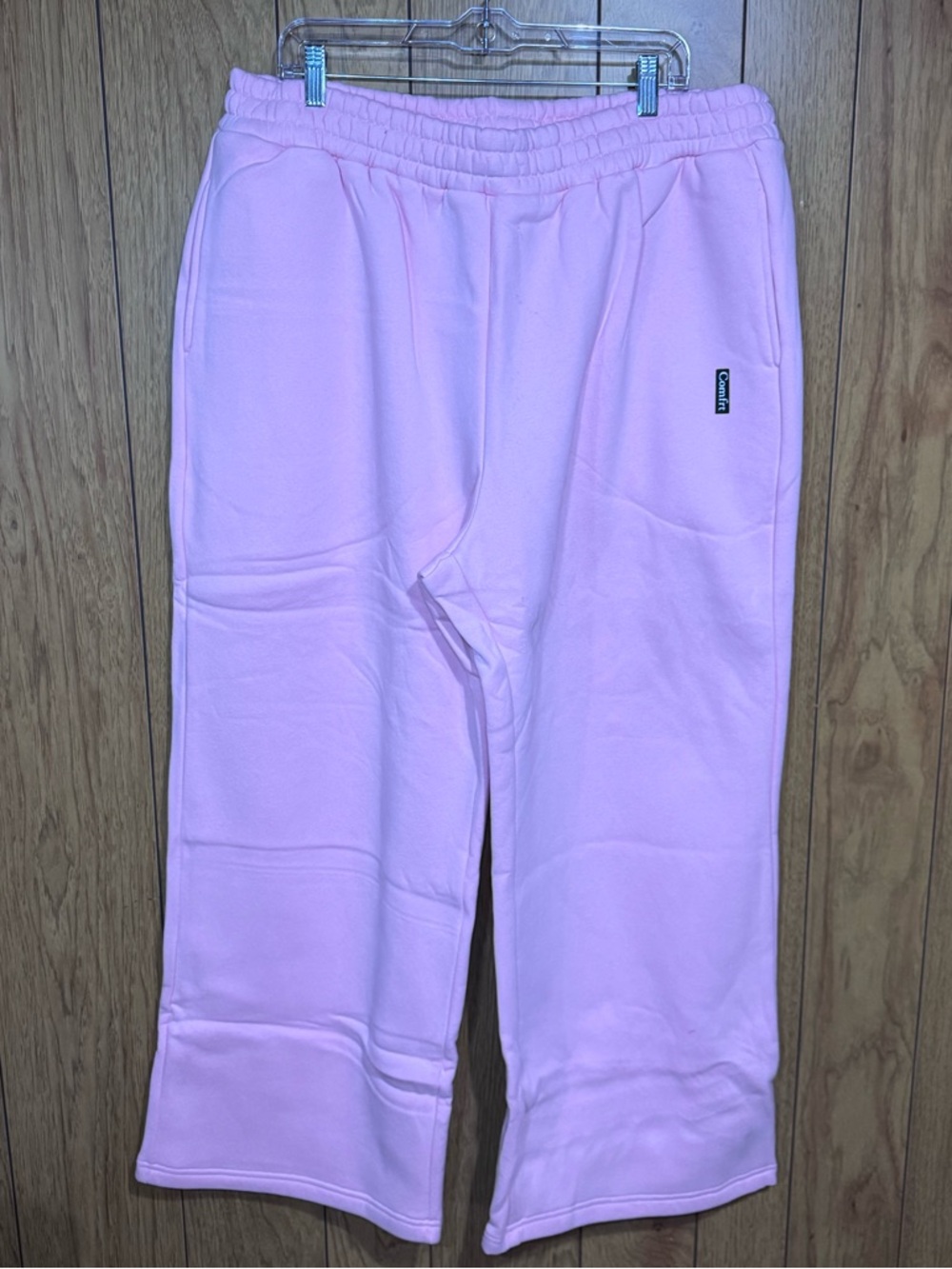 Women's Pink Wide-Leg Cozy Sweatpants